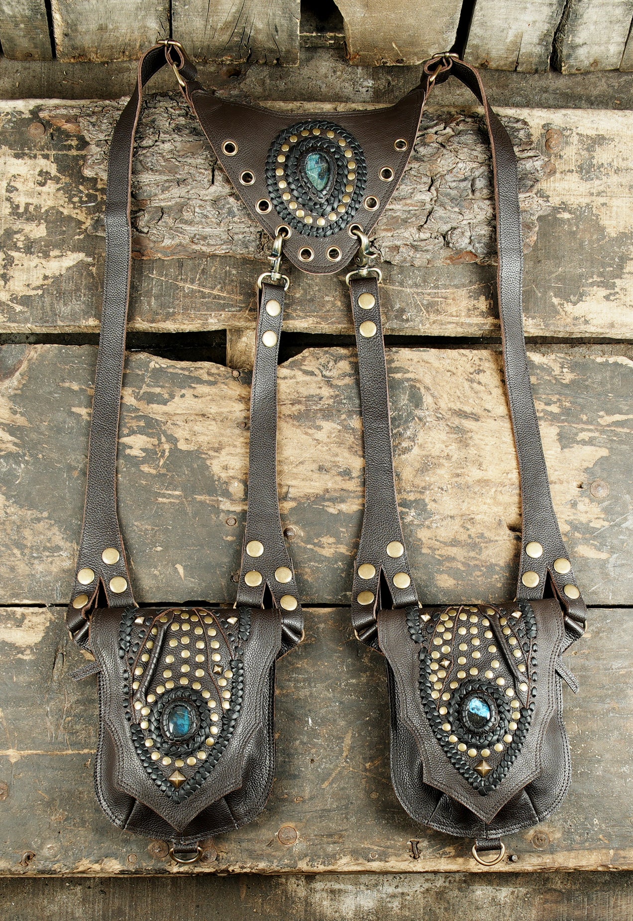 Perfect for those who love bold fashion, this holster adds a striking tribal and steampunk-inspired touch to any outfit.