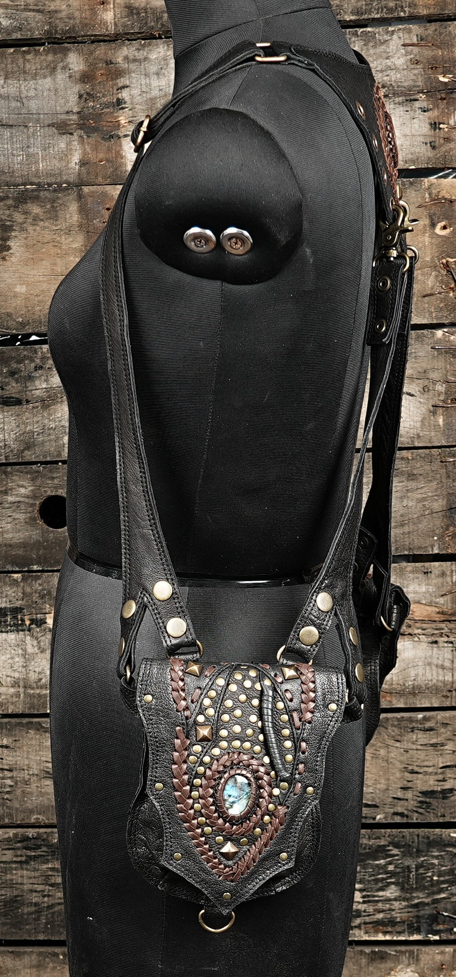 Tribal-inspired design with a gothic and steampunk edge