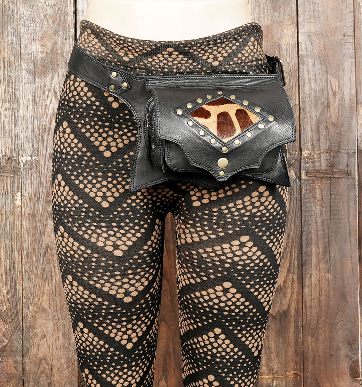 Genuine Leather Fringe Belt Bag: Boho Festival Waist Bag