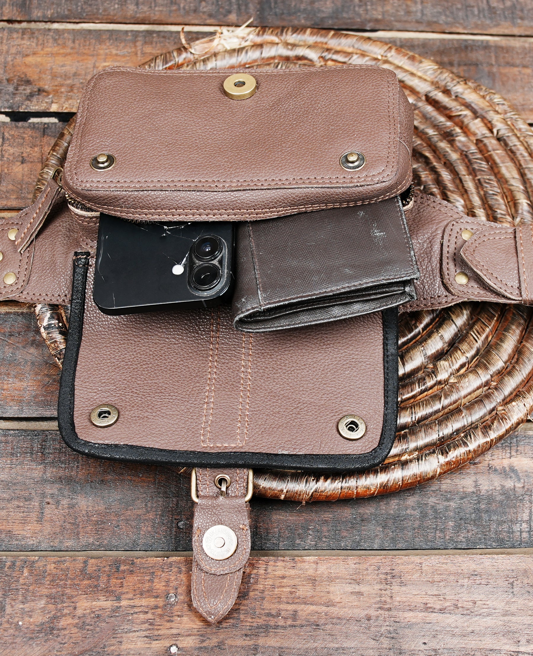 Leather Utility Belt Bag | Festival Fanny Pack | Travel Hip Bag | Pocket & Pouch with good storage 