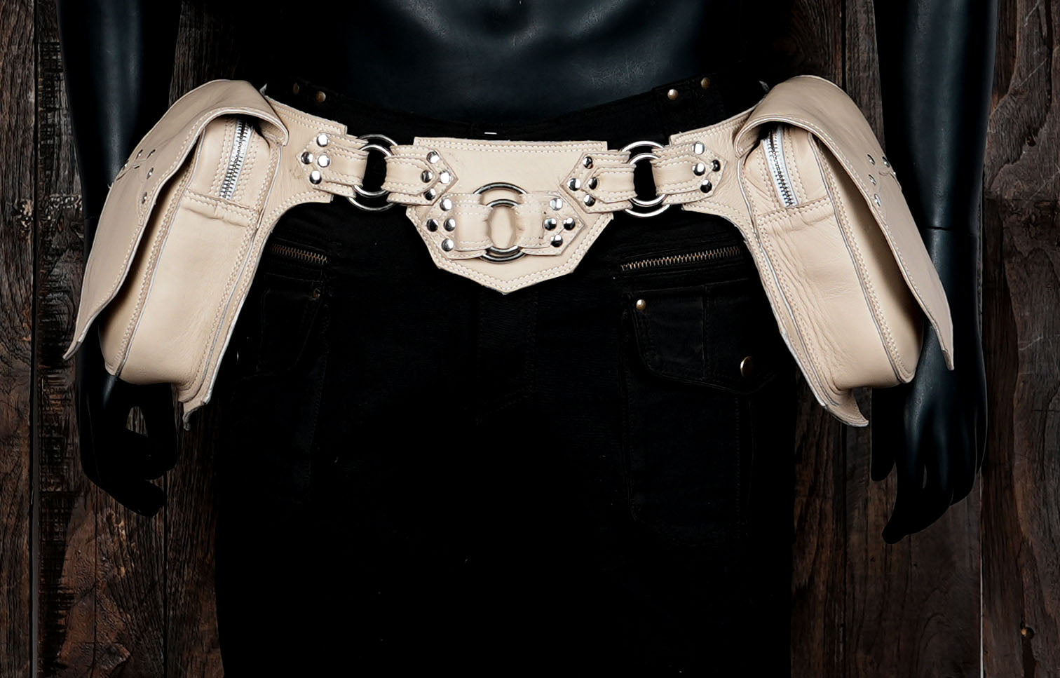 Handmade Leather Waist Bag with Adjustable Belt, Festival Utility Bag and Fanny Pack, Leather Hip Bag, Utility Belt Pouch, with metal lock 