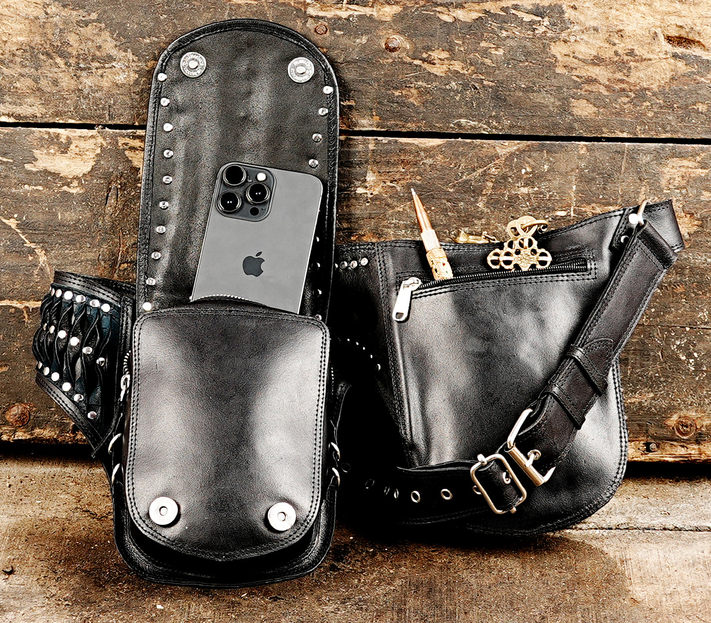 Handmade Leather holster Bag – Festival & Cosplay Utility Pouch, Steampunk Leather With full storge in bag pocket 