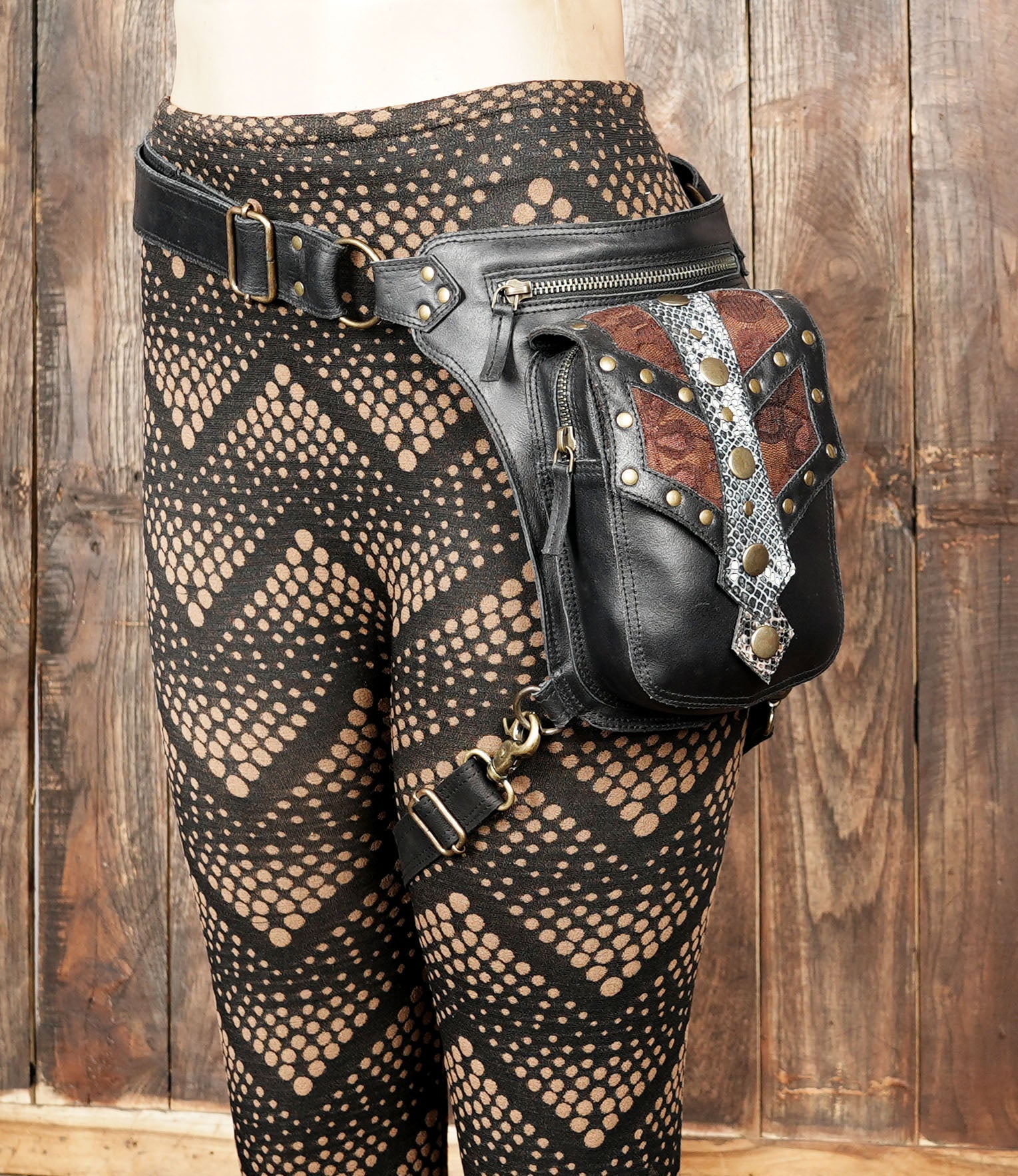 Gothic Steampunk Leather Thigh Holster (LT-AB-WBTS-6023)