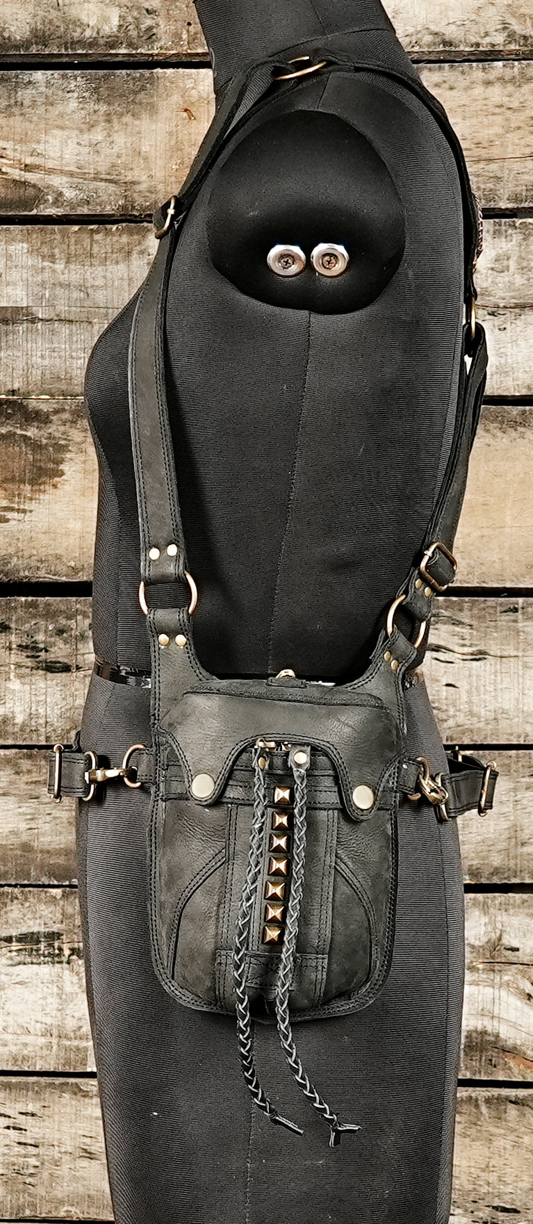 Handmade leather holster belt bag for outdoor festivals