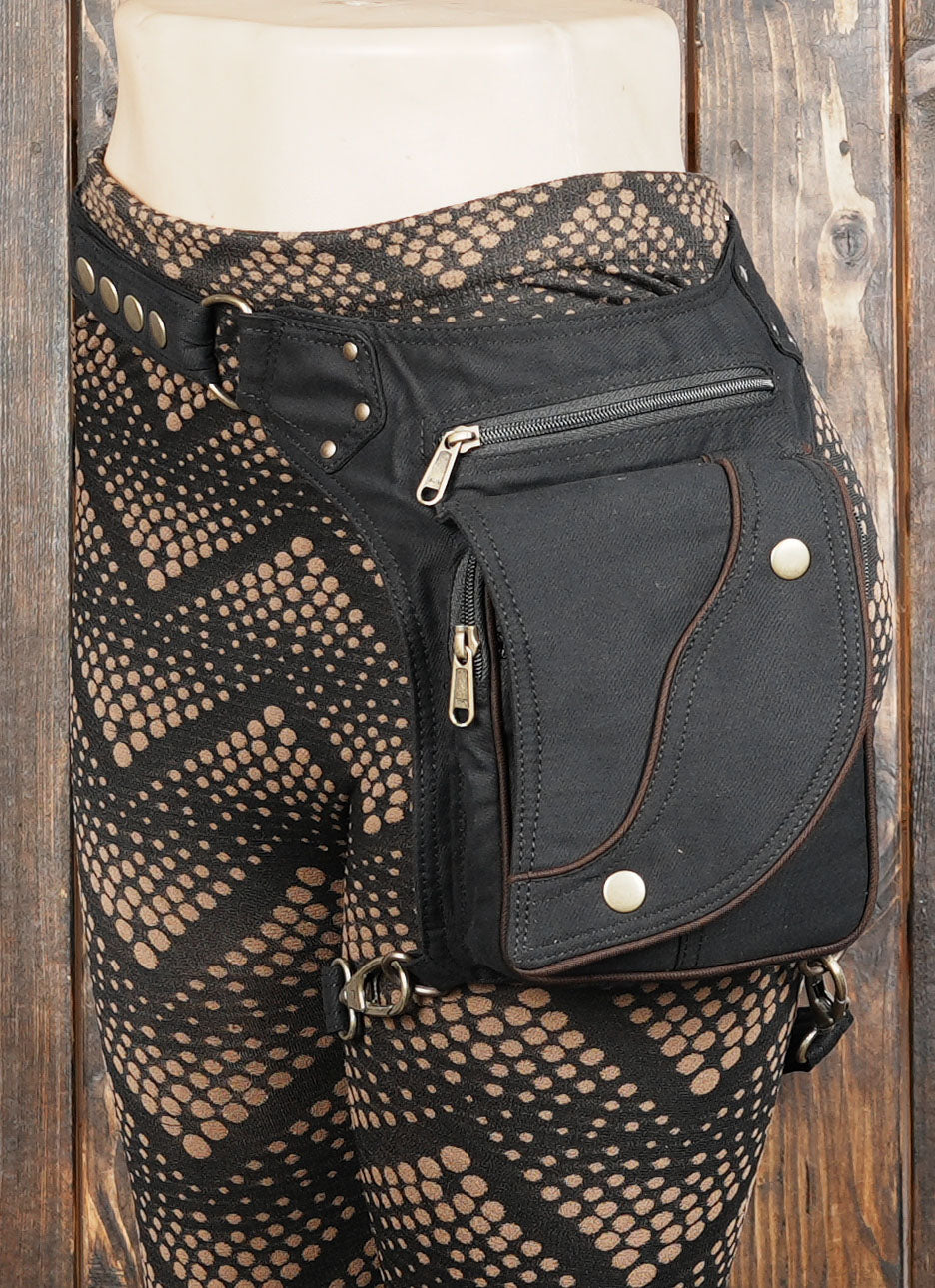 Hands-free thigh holster bag with secure fit
