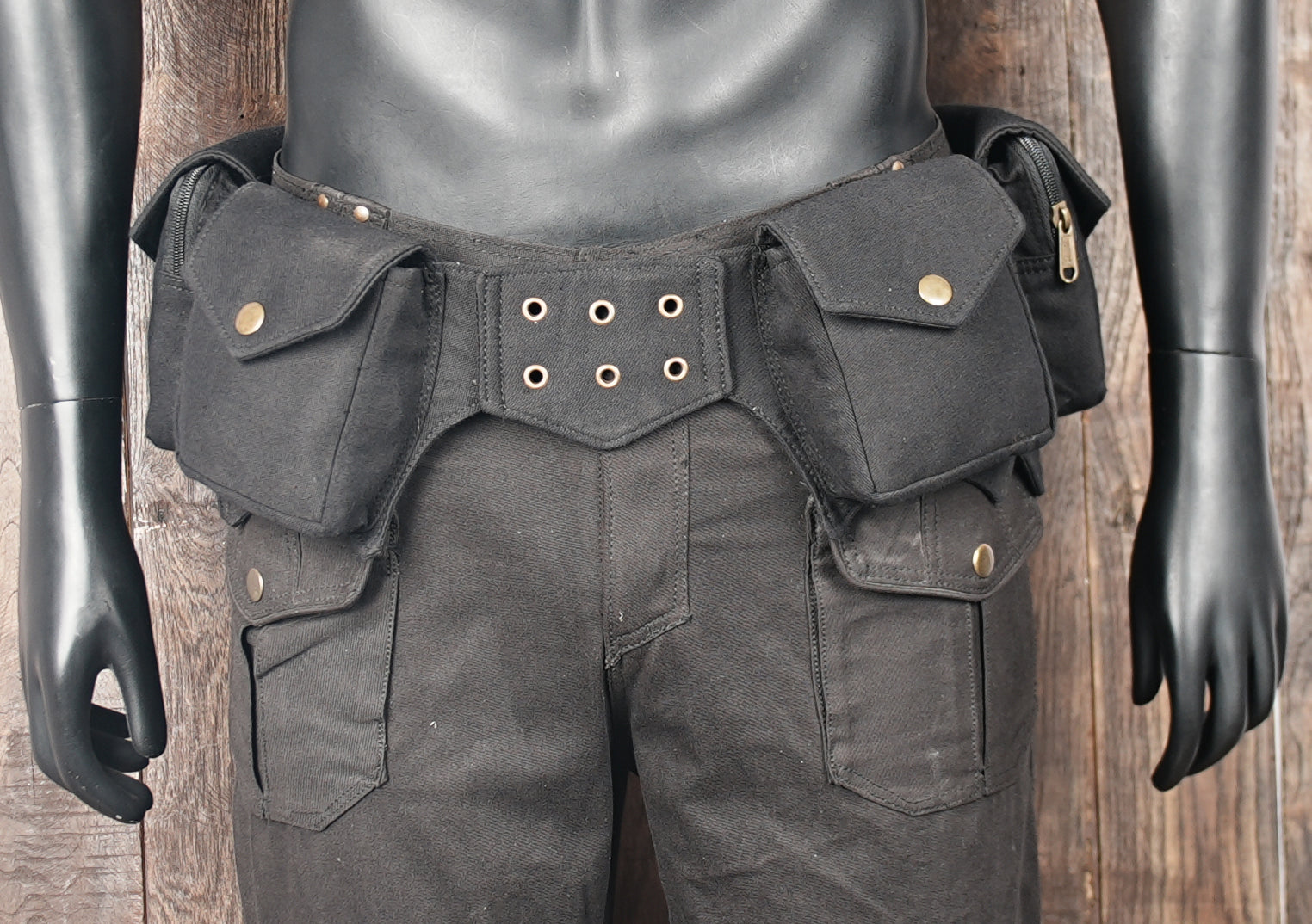 Unisex festival belt bag with dual pouches