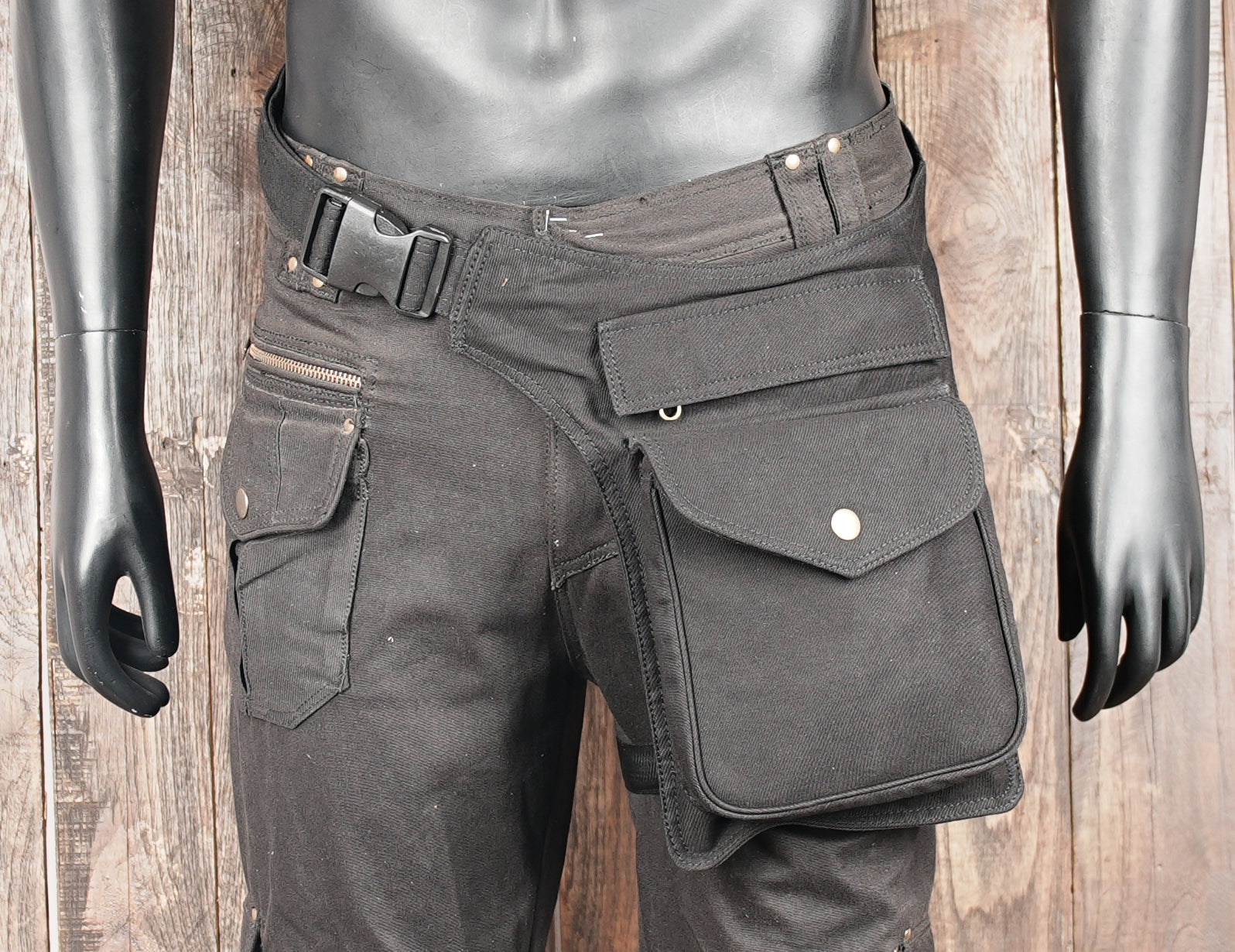 Handmade Cotton Waist Belt with Utility Pouch – Festival & Travel Style (CTN/AB/WBTS/1006)