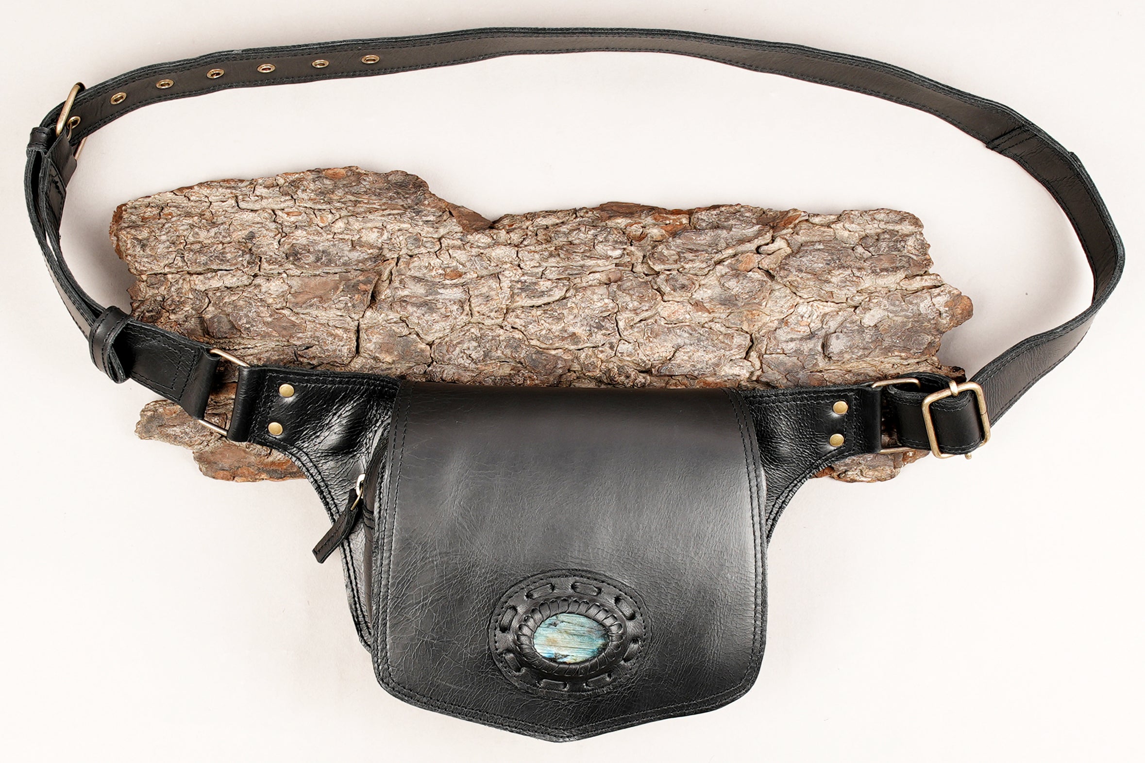 ハンドメイドブラウンレザーウエストベルトフェスティバルユーティリティバッグ（LT-AB-WB-6027）