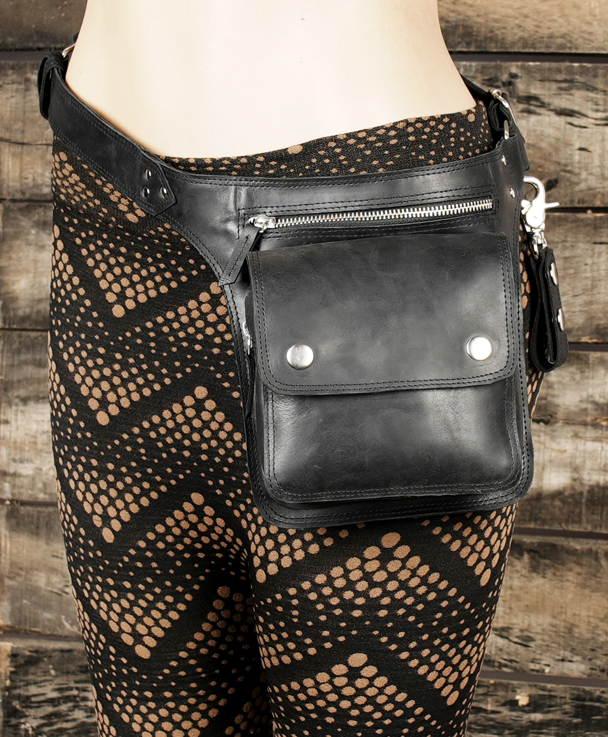 Black Leather Waist  Belt  Handmade Utility Belt (LT/NS/WB/6019)