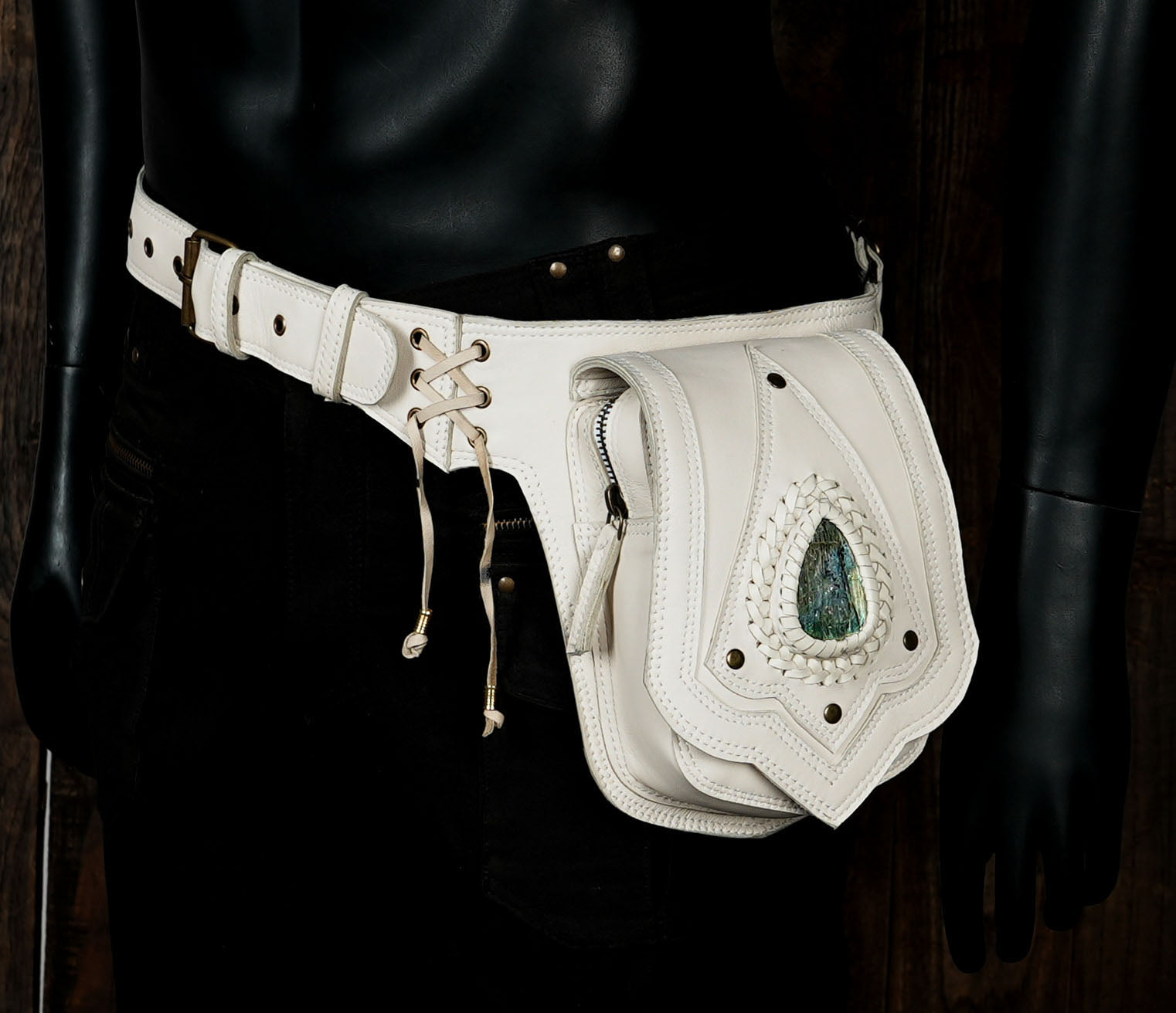 Festival fashion belt bag with Labradorite inlay