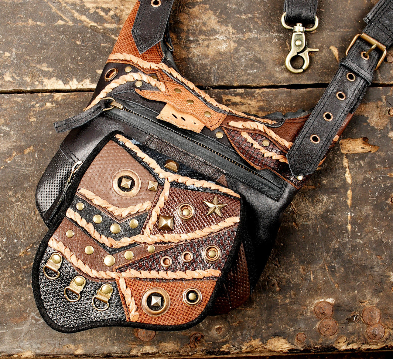 Leather Handmade Holster || Utility Leather Holster Belt || shoulder bag || Adjustable straps || Utility Holster || Burning Man holster 
