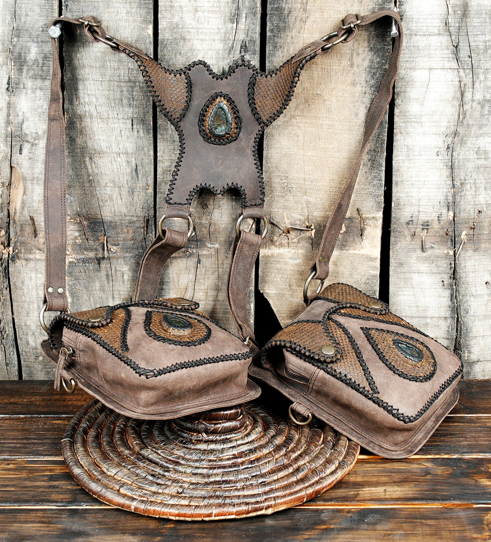 Leather Holster Bag, Festival Holster, Pocket Holster, Steampunk Accessories, Utility Holster, Burning Man with fit size