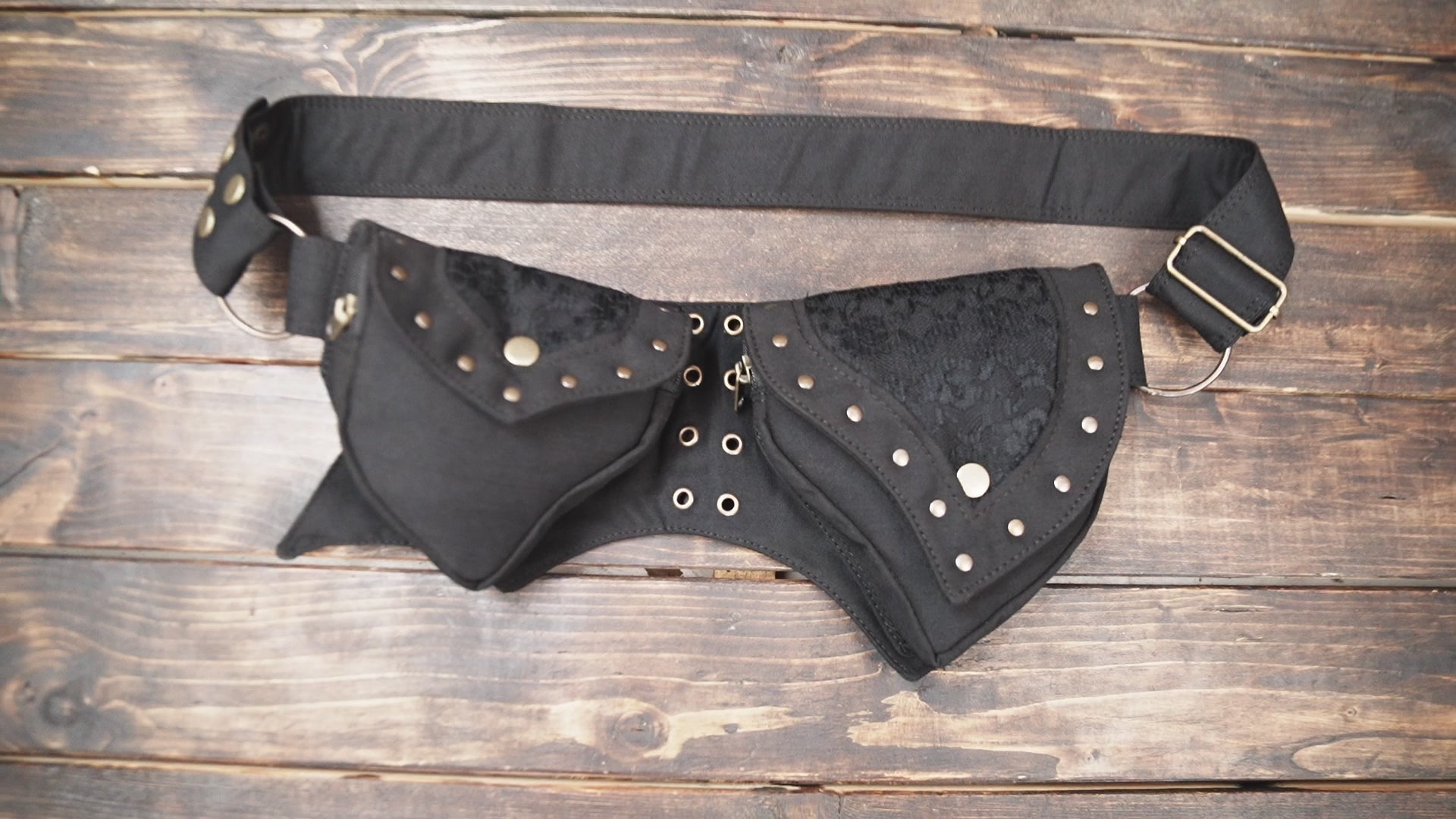  Leather Waist and Shoulder Bag, Black Utility Leg Bag and Holster, Crossbody Goth Tech wear Pack, Shadow core Gear