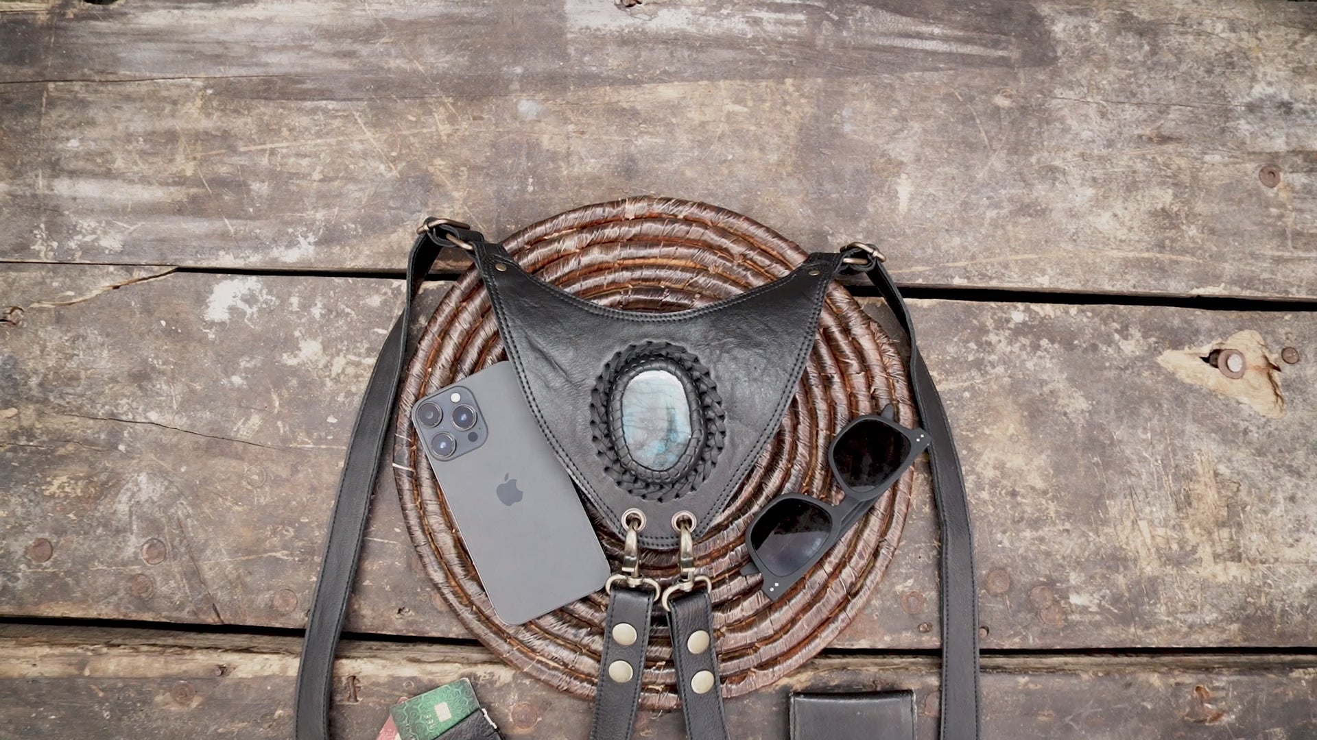 Handmade Black Leather Holster Harness – Steampunk, Gothic & Cosplay Utility Belt (LT-AB-HLS-6113)