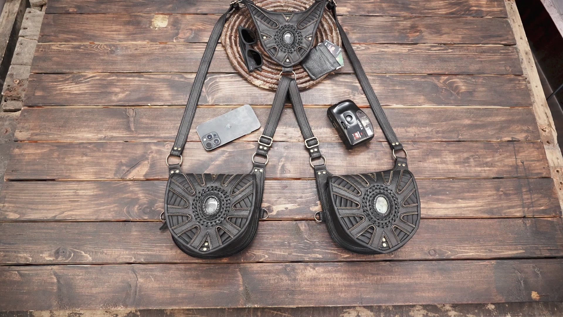 tribal sunburst design is a bold accessory, great for festival, gothic, steampunk, tribal, and cosplay fashion.