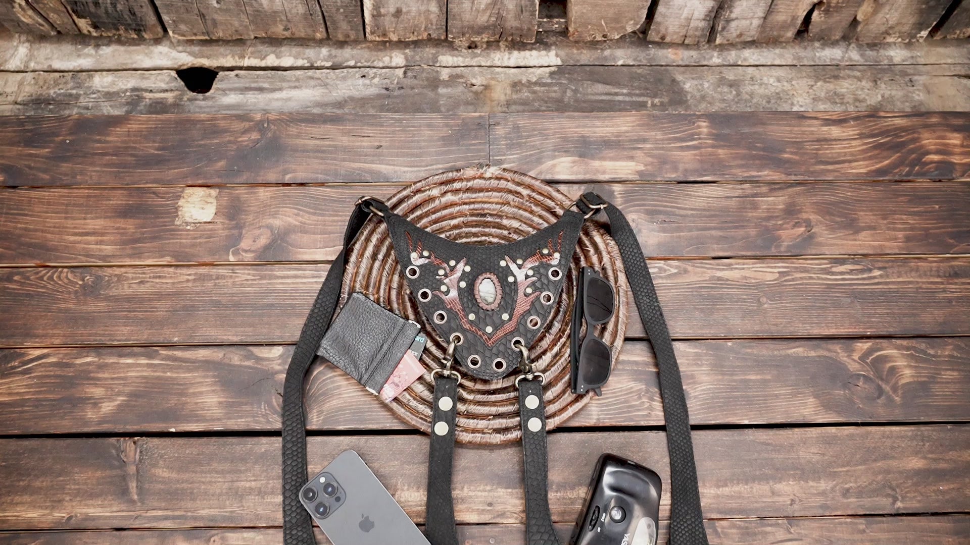 Leather Handmade Holster || Utility Leather Holster Belt || shoulder bag || Adjustable straps || Utility Holster || Burning Man holster ||