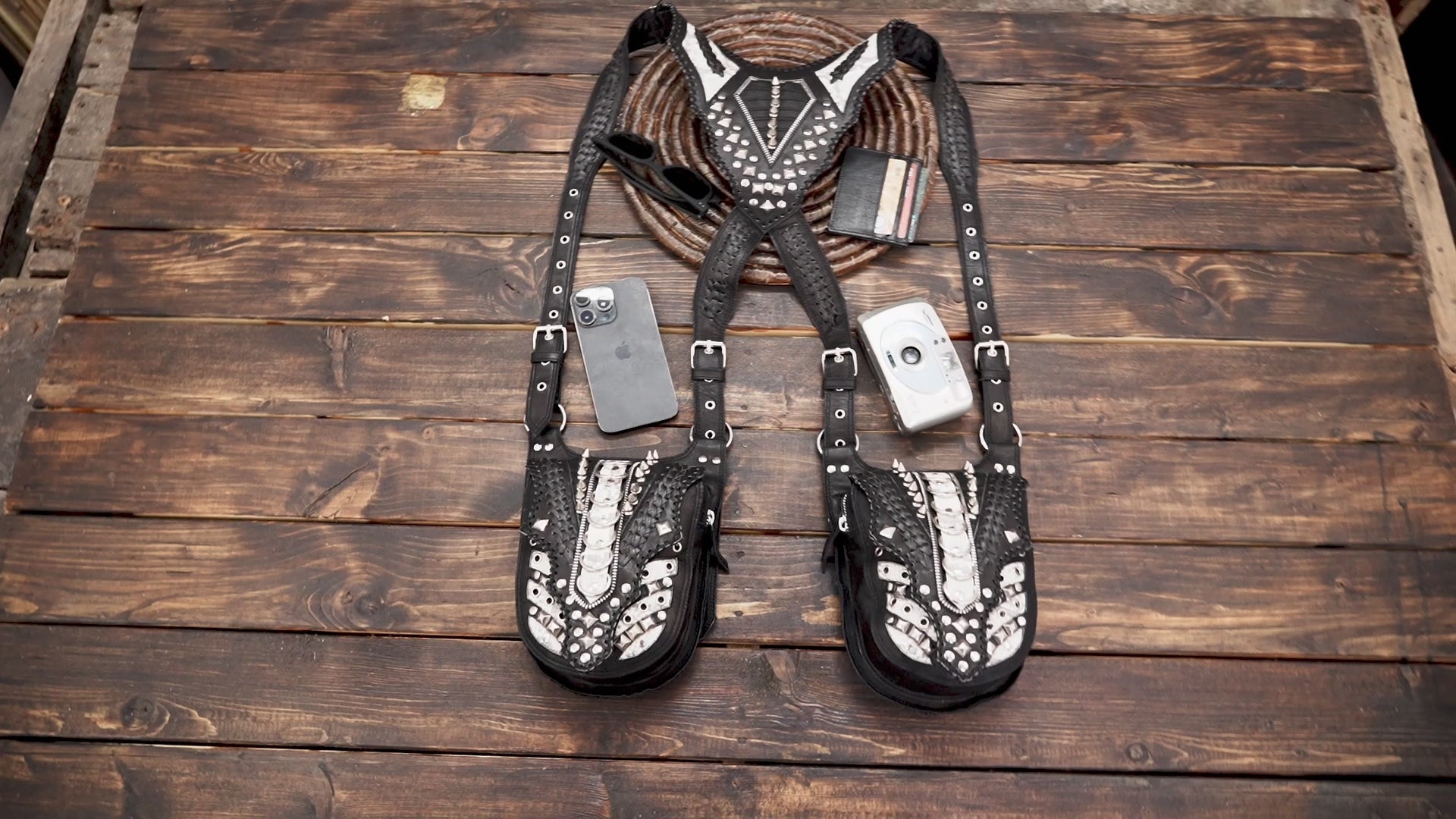 festival leather holster harness for men and women