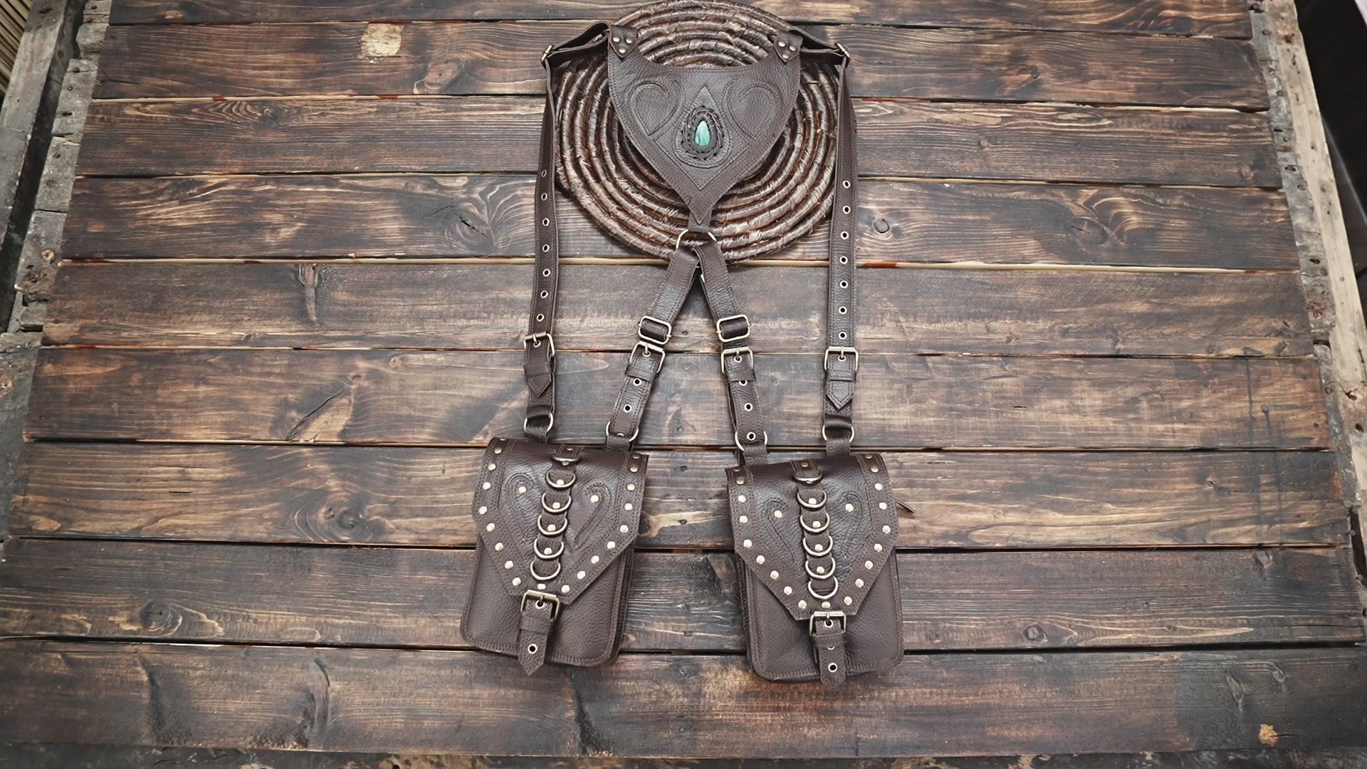 REAL LEATHER Shoulder Holster Bag, Leather Handmade, Leather Shoulder Bag 