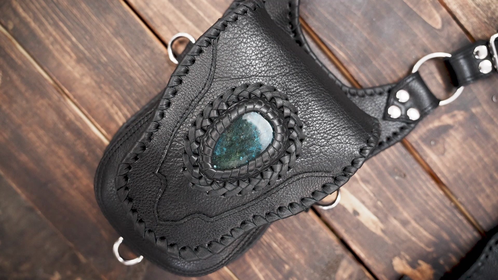 Buy Handmade Leather Holster Belt With Dual Utility Pouches 