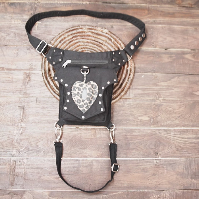 Thigh Bag: Cotton Canvas Utility Belt, Festival Vending Belt