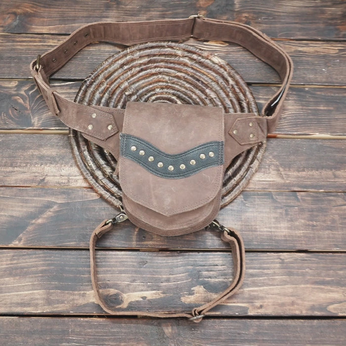 Steampunk Leather Thigh Holster – Utility Belt for Festivals & Cosplay