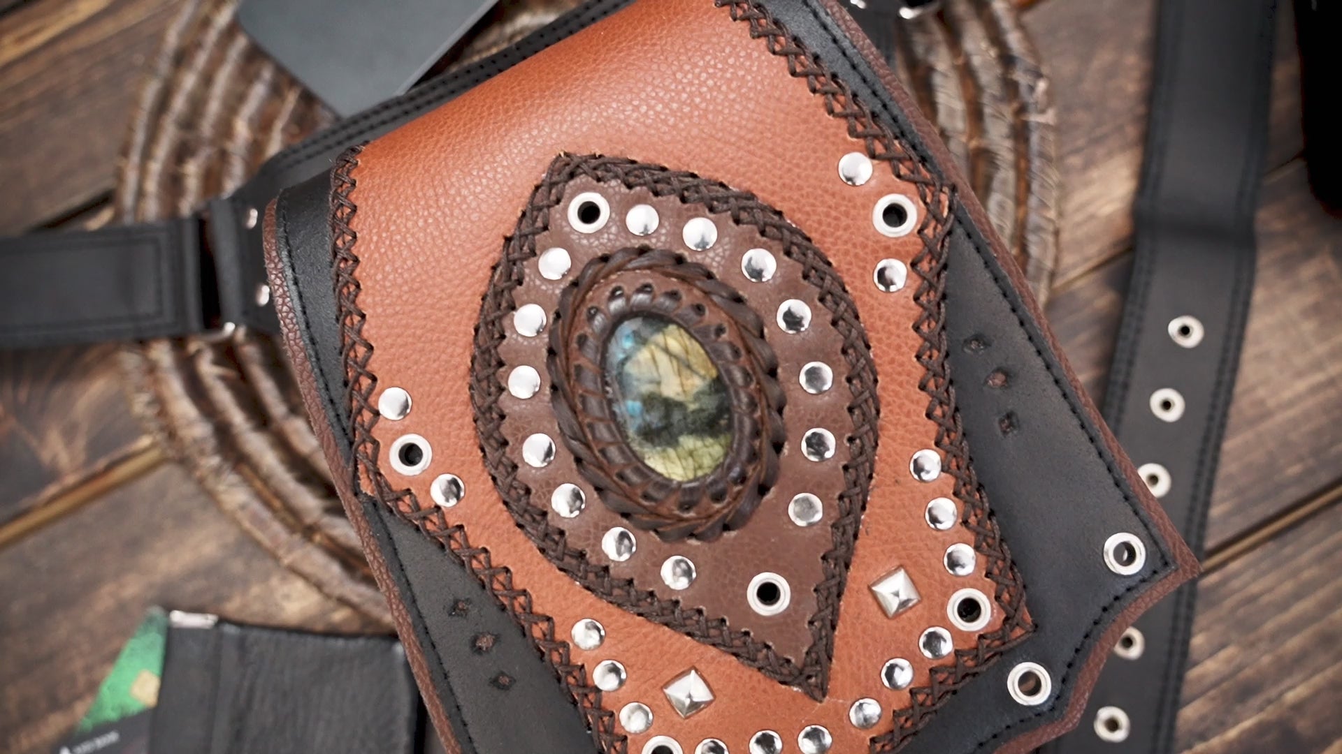 rivet detailing is ideal for festival, cosplay, gothic, tribal, and steampunk buyers.
